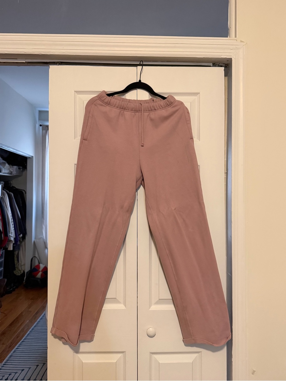 SKIMS Dusty Rose Wide Leg Sweatpants